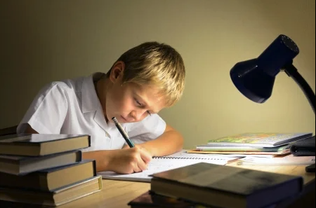 A child studying