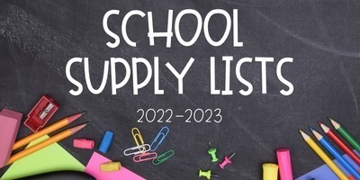22-23 School Supply Lists Image