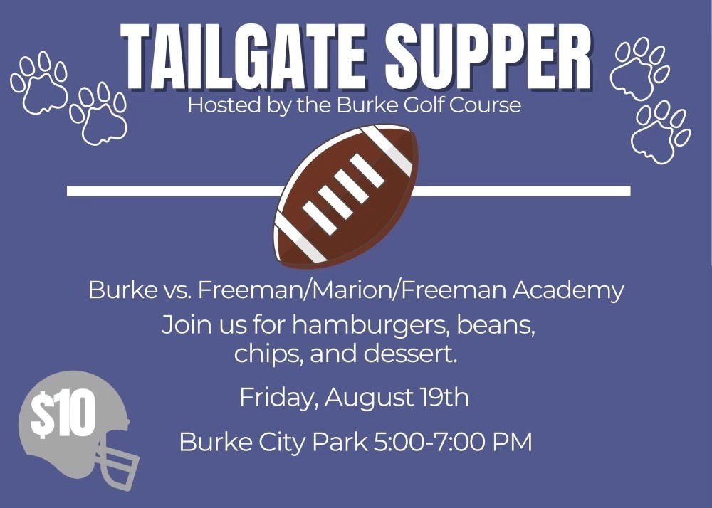 Burke Tailgate Supper Flyer