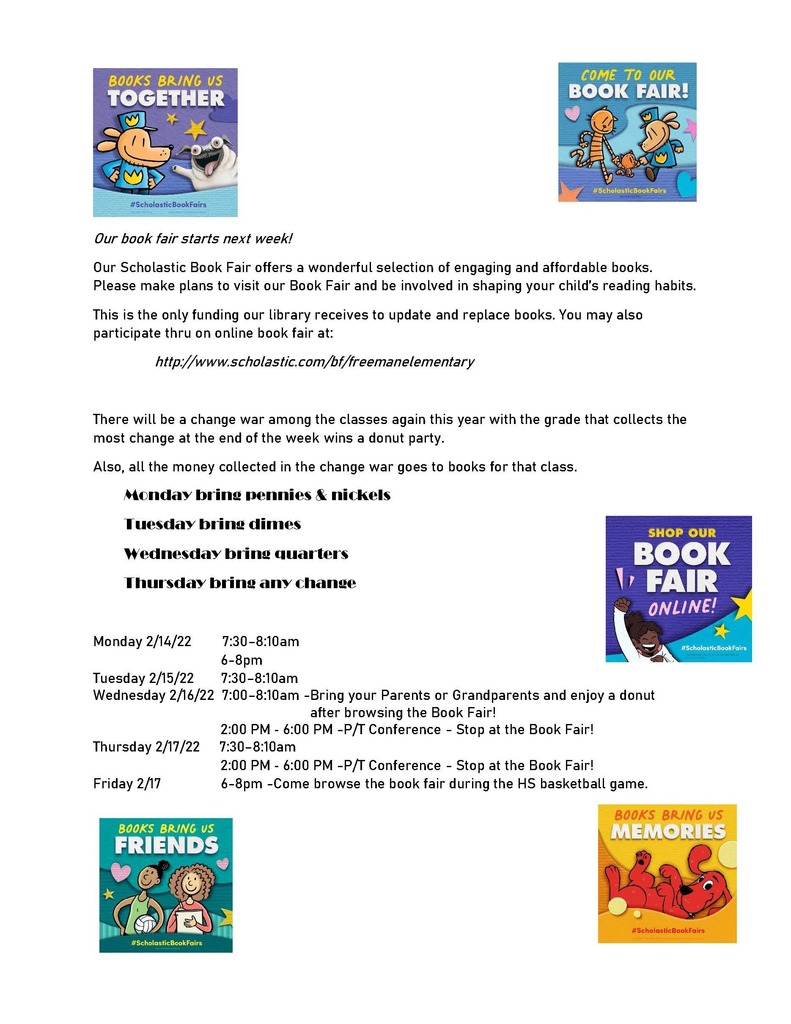 2023 Elementary Book Fair Flyer