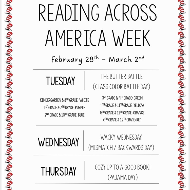 Read Across America week poster